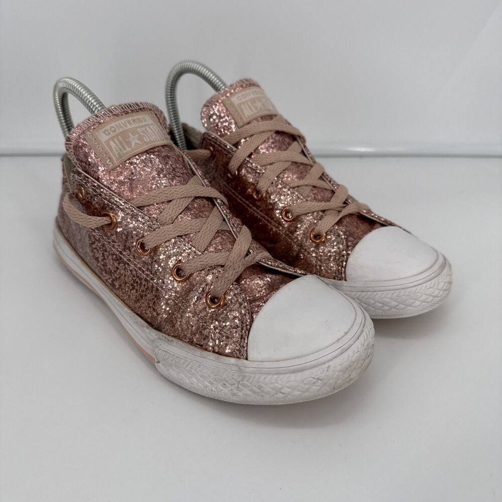 Converse All Star Rose Gold Glitter Low Top Shoes Size 4 Juniors 659230C